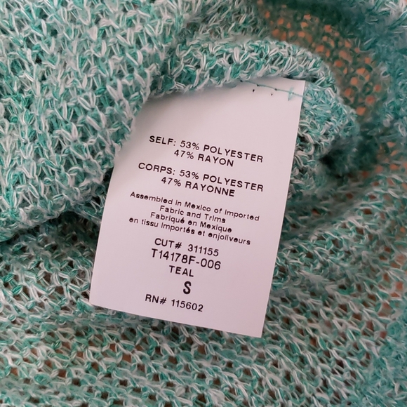 NWT Lush - Teal V-neck button down tie waist tank - Picture 6 of 6